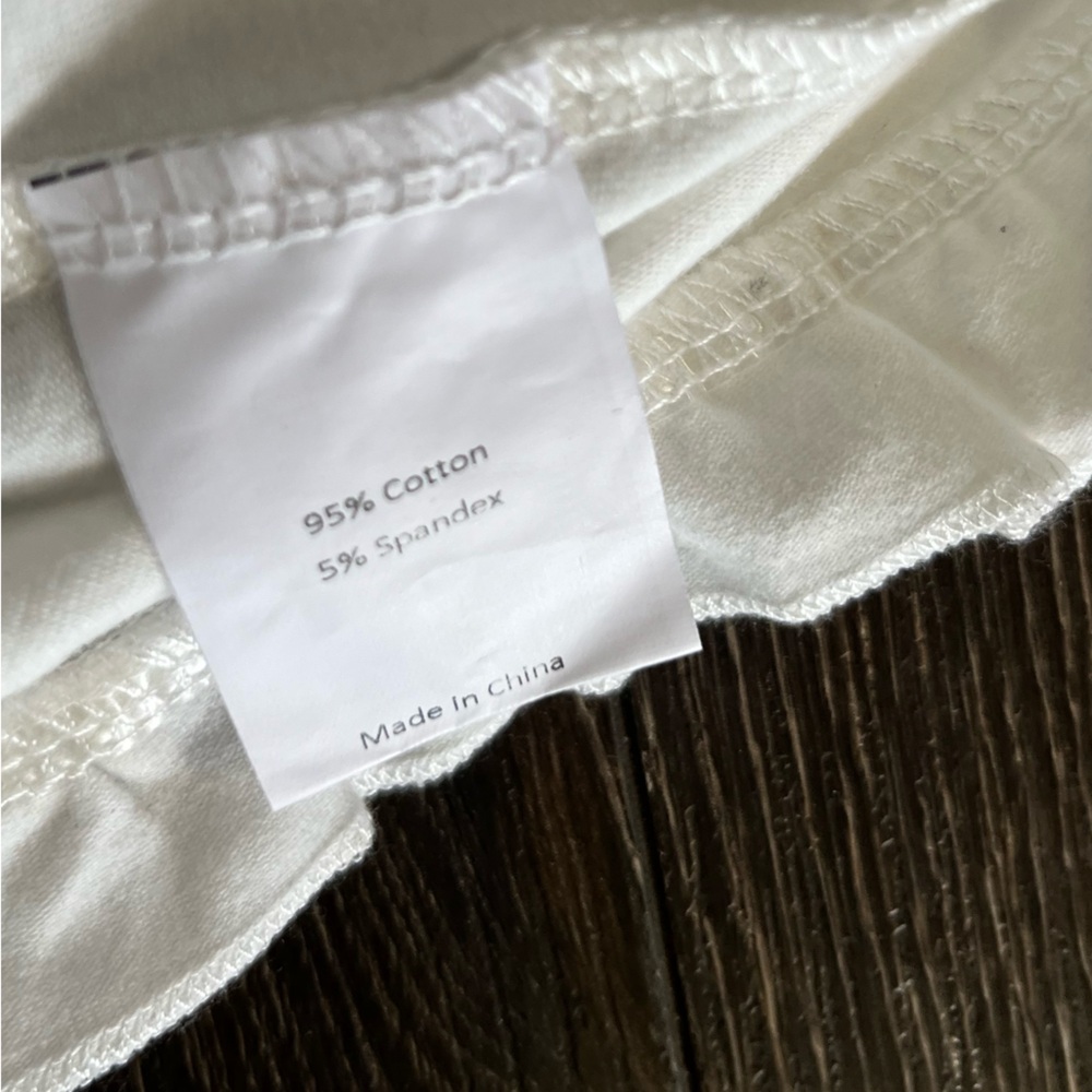 Allegra K White Ruffle Hem Short Sleeve Top - Picture 4 of 4